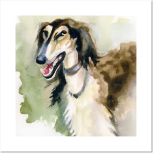 Borzoi Watercolor - Dog Lovers Posters and Art